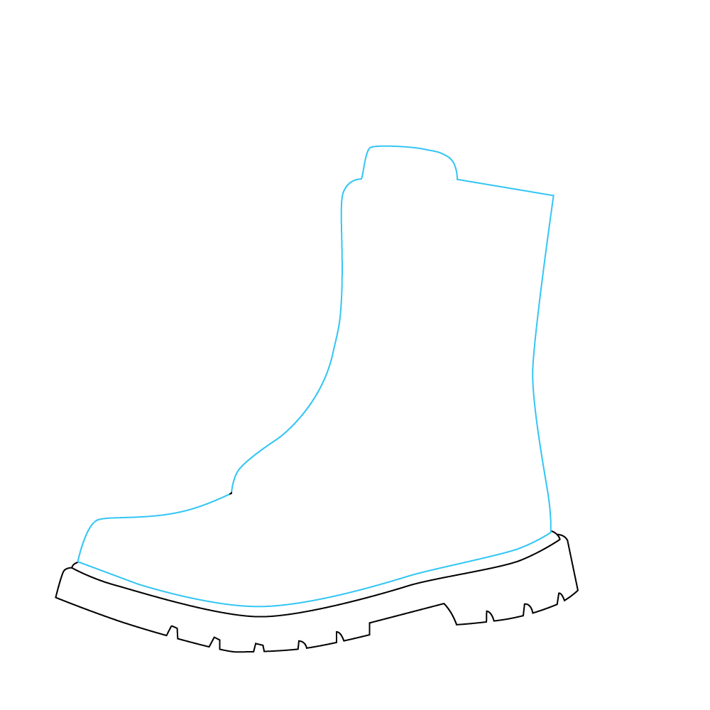 How to Draw Boots Step by Step Step  2