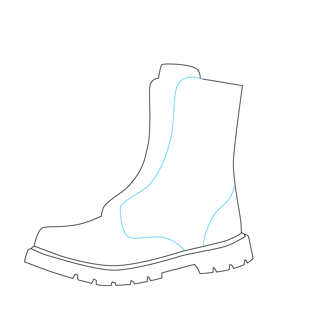 How to Draw Boots Step by Step Step  3