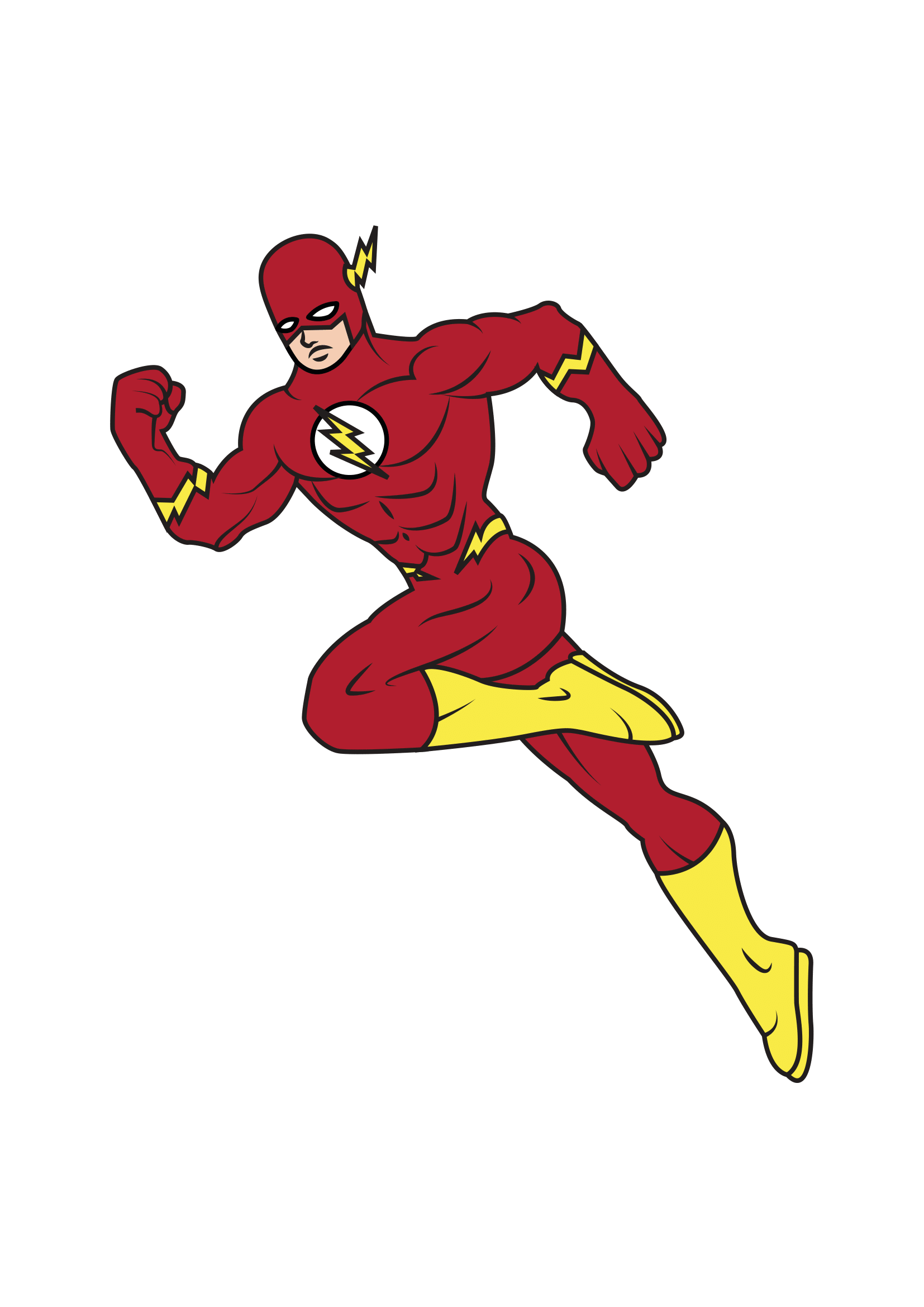 How to Draw The Flash Step by Step Printable