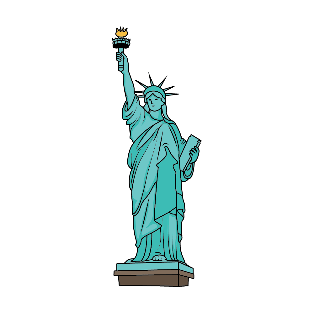 How to Draw The Statue Of Liberty Step by Step Step  10