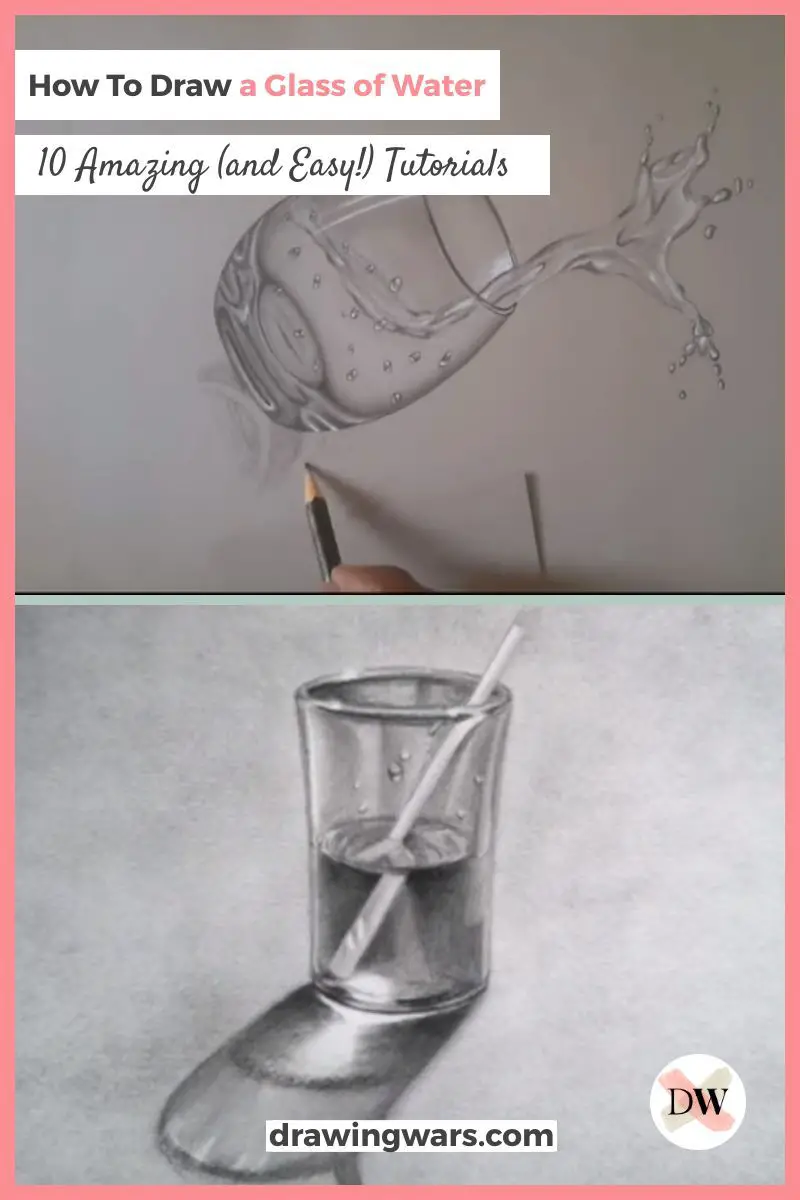 How To Draw A Glass Of Water: 10 Amazing and Easy Tutorials! Thumbnail
