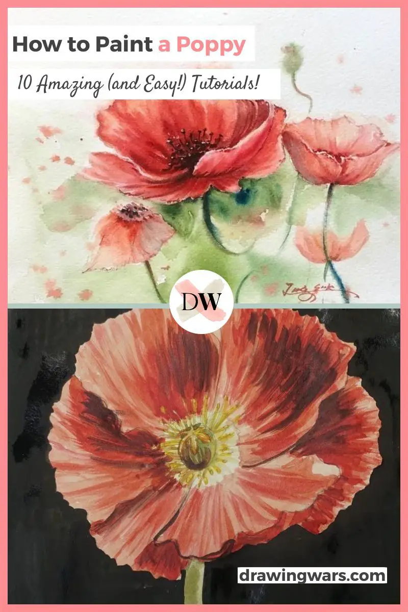 How To Paint A Poppy: 10 Amazing and Easy Tutorials! Thumbnail