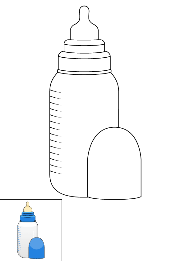 How to Draw A Baby Bottle Step by Step Printable Color