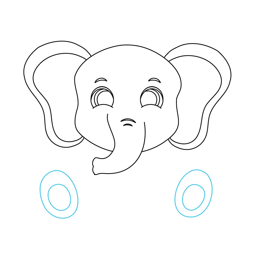 How to Draw A Baby Elephant Step by Step Step  6