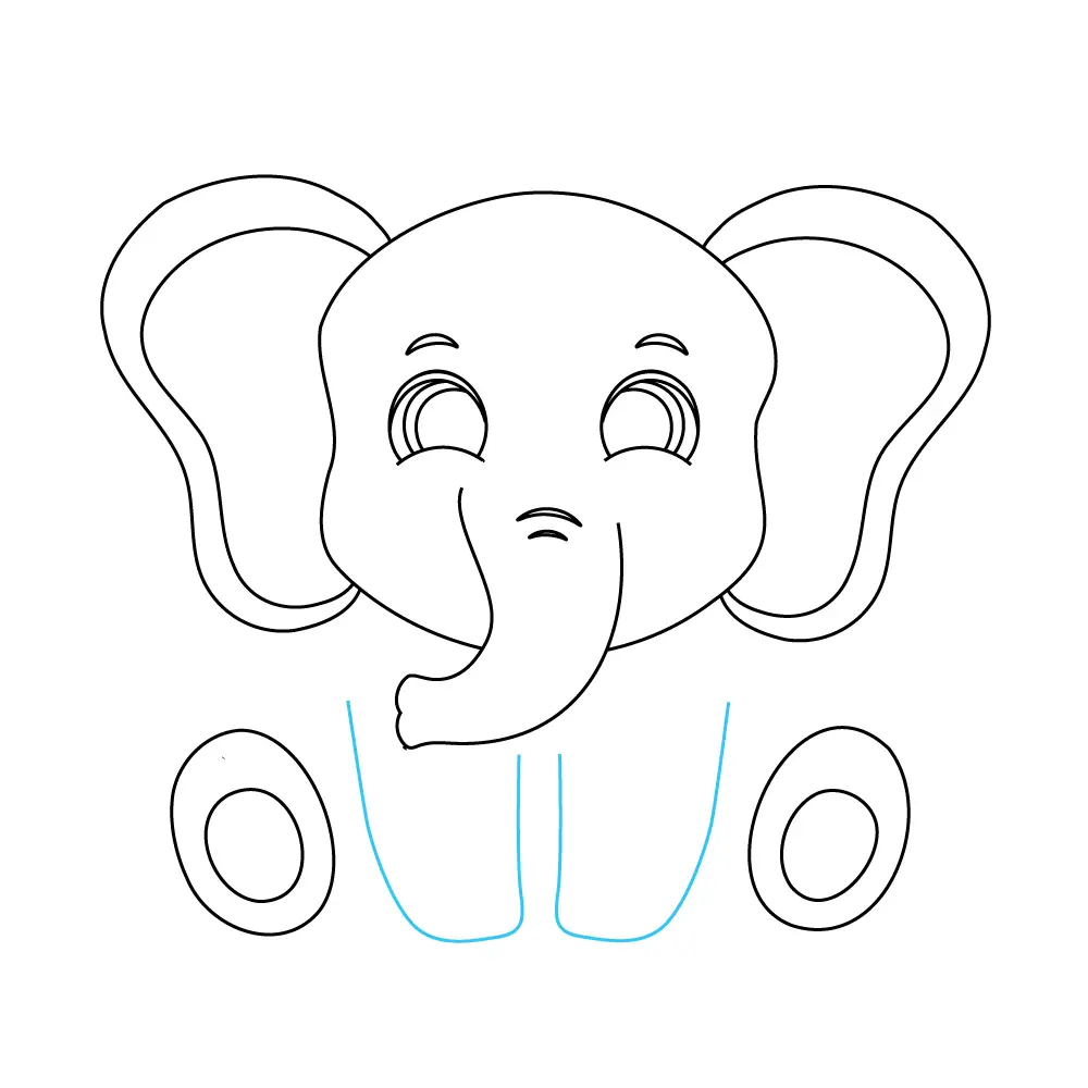 How to Draw A Baby Elephant Step by Step Step  7