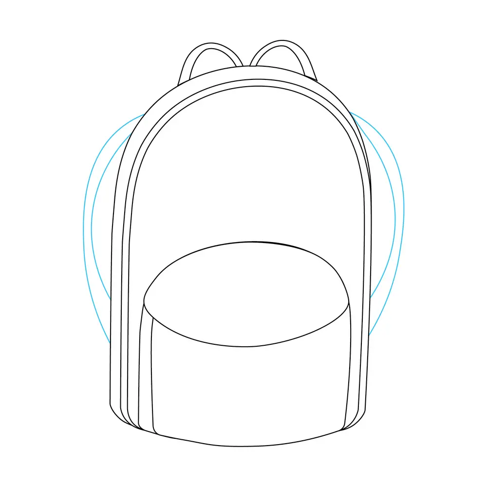 How to Draw A Backpack Step by Step Step  5