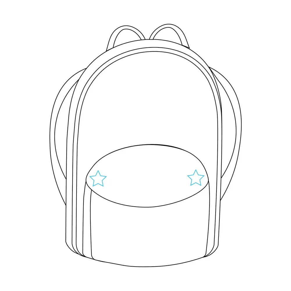 How to Draw A Backpack Step by Step Step  6