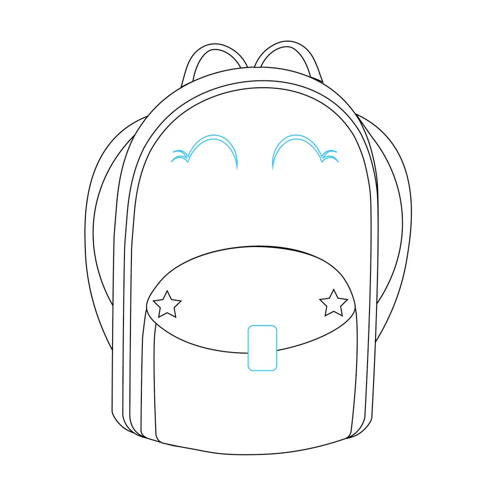 How to Draw A Backpack Step by Step Step  7