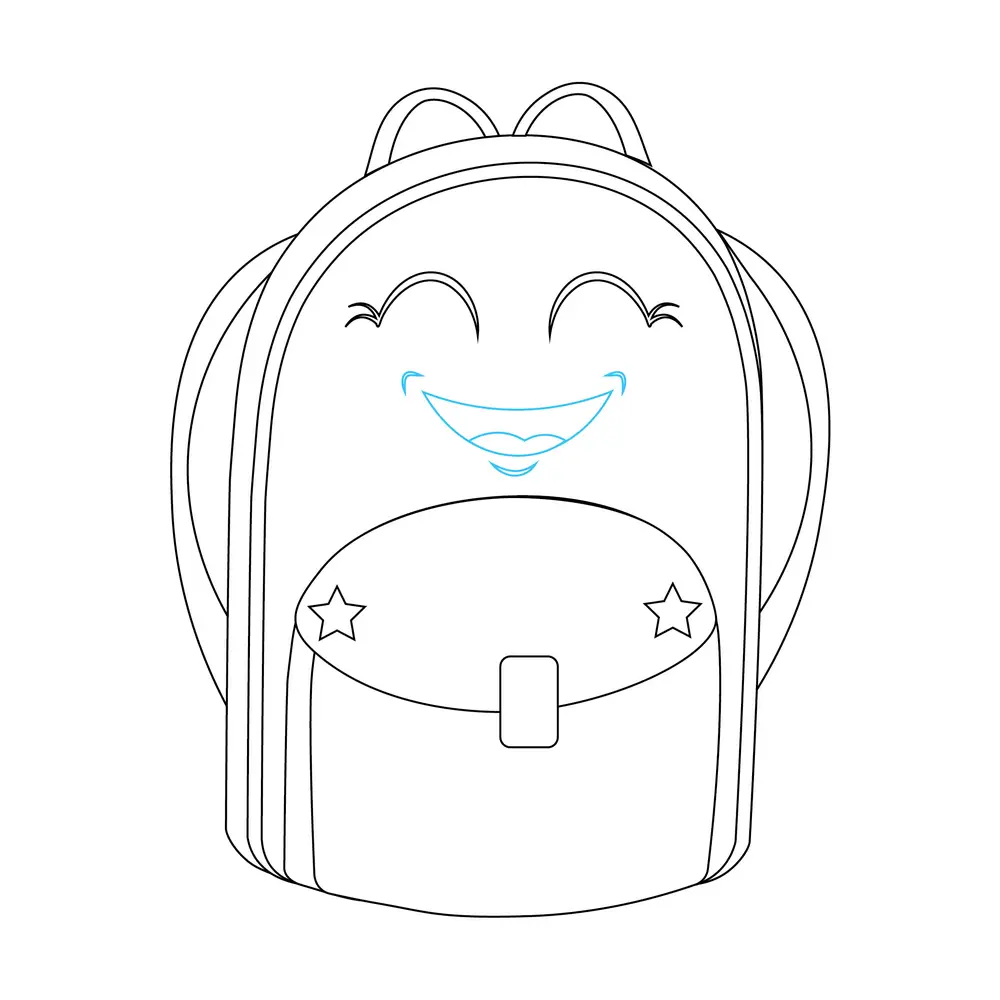 How to Draw A Backpack Step by Step Step  8