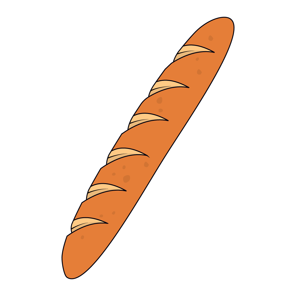 How to Draw A Baguette Step by Step Thumbnail