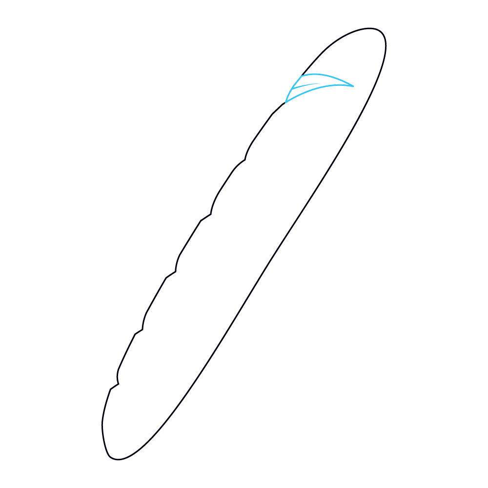 How to Draw A Baguette Step by Step Step  3