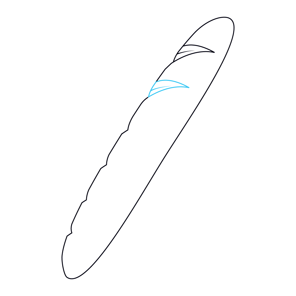 How to Draw A Baguette Step by Step Step  4