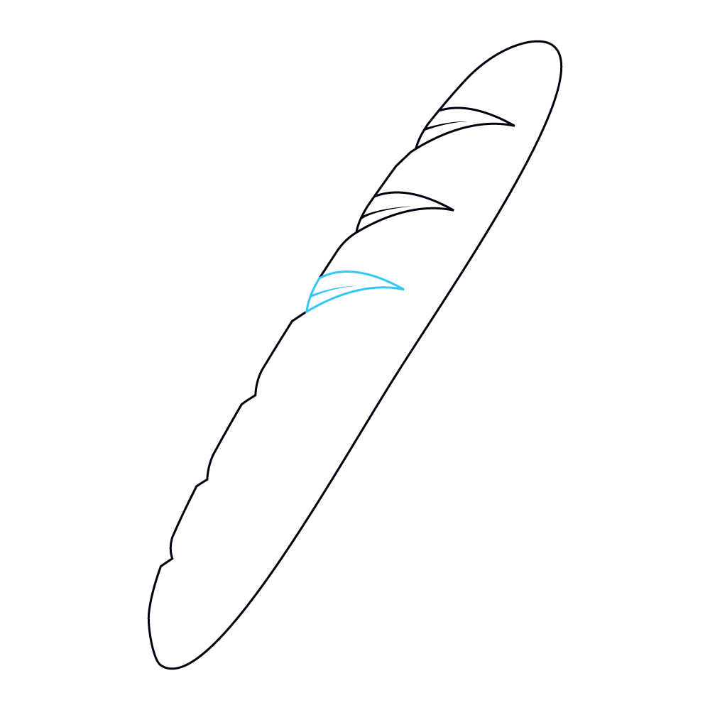 How to Draw A Baguette Step by Step Step  5