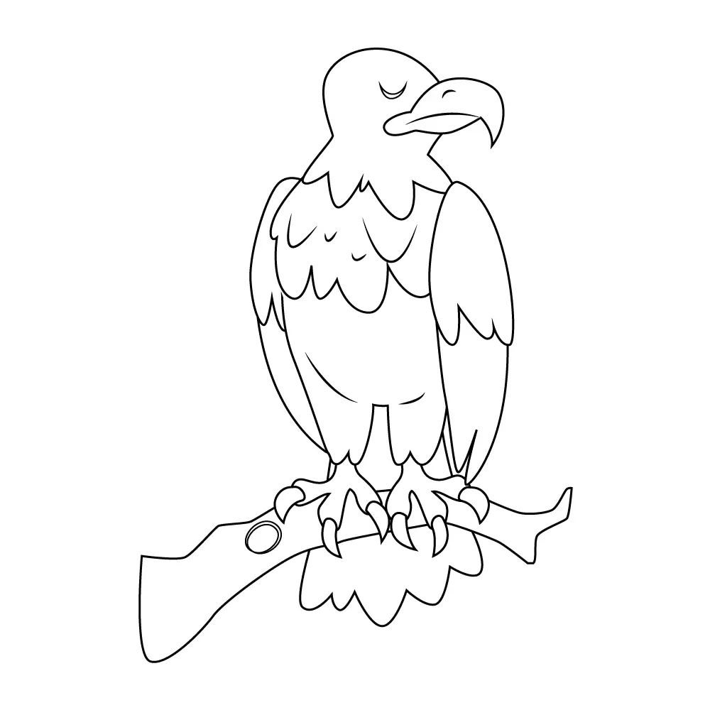 How to Draw A Bald Eagle Step by Step Step  11