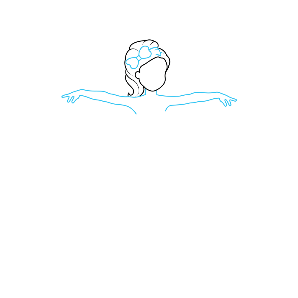 How To Draw A Ballerina Step By Step Step  3