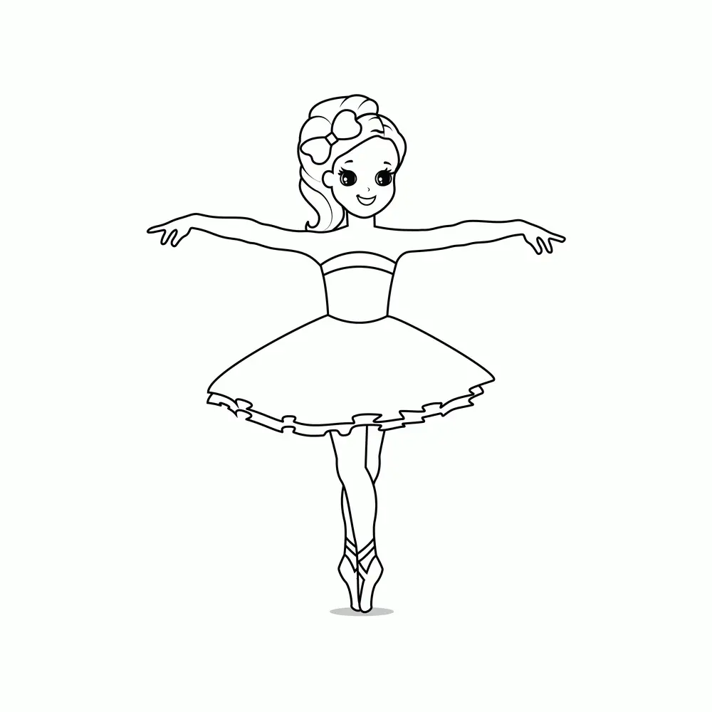 How To Draw A Ballerina Step By Step Step  9