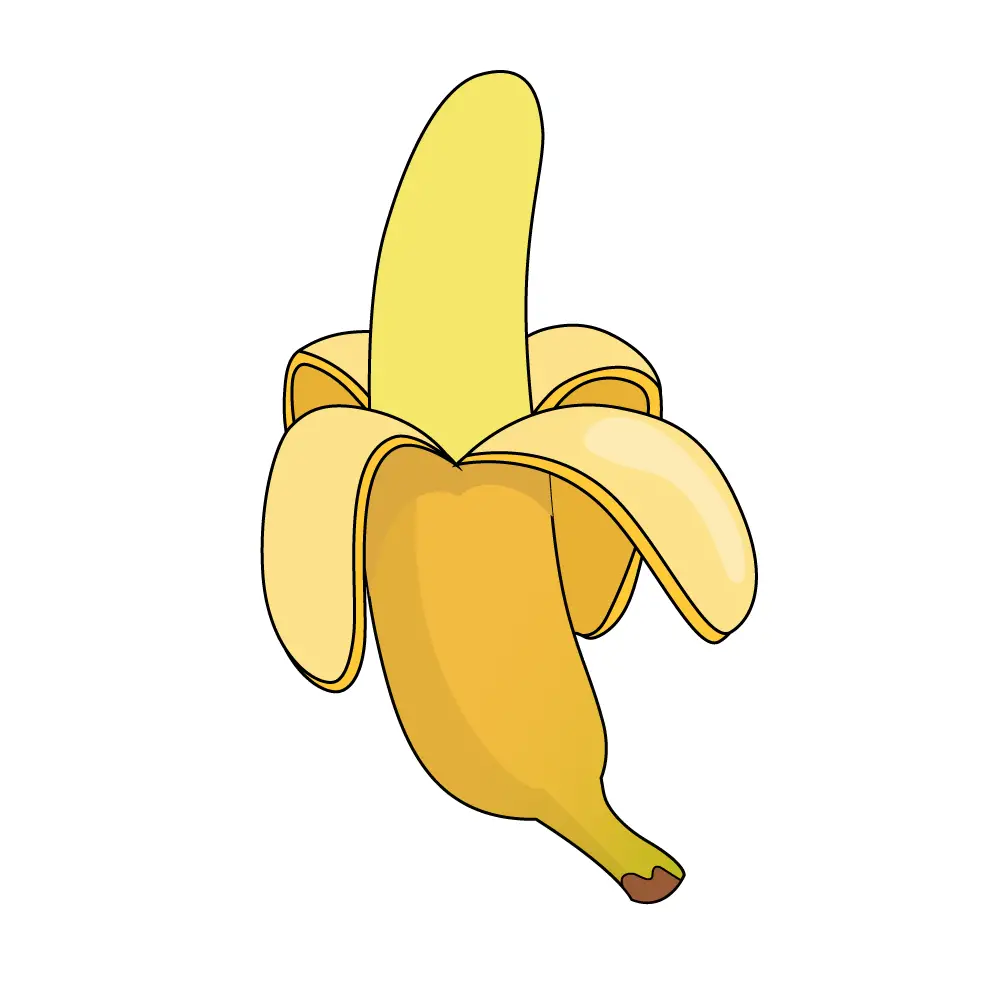 How to Draw A Banana Step by Step Step  12