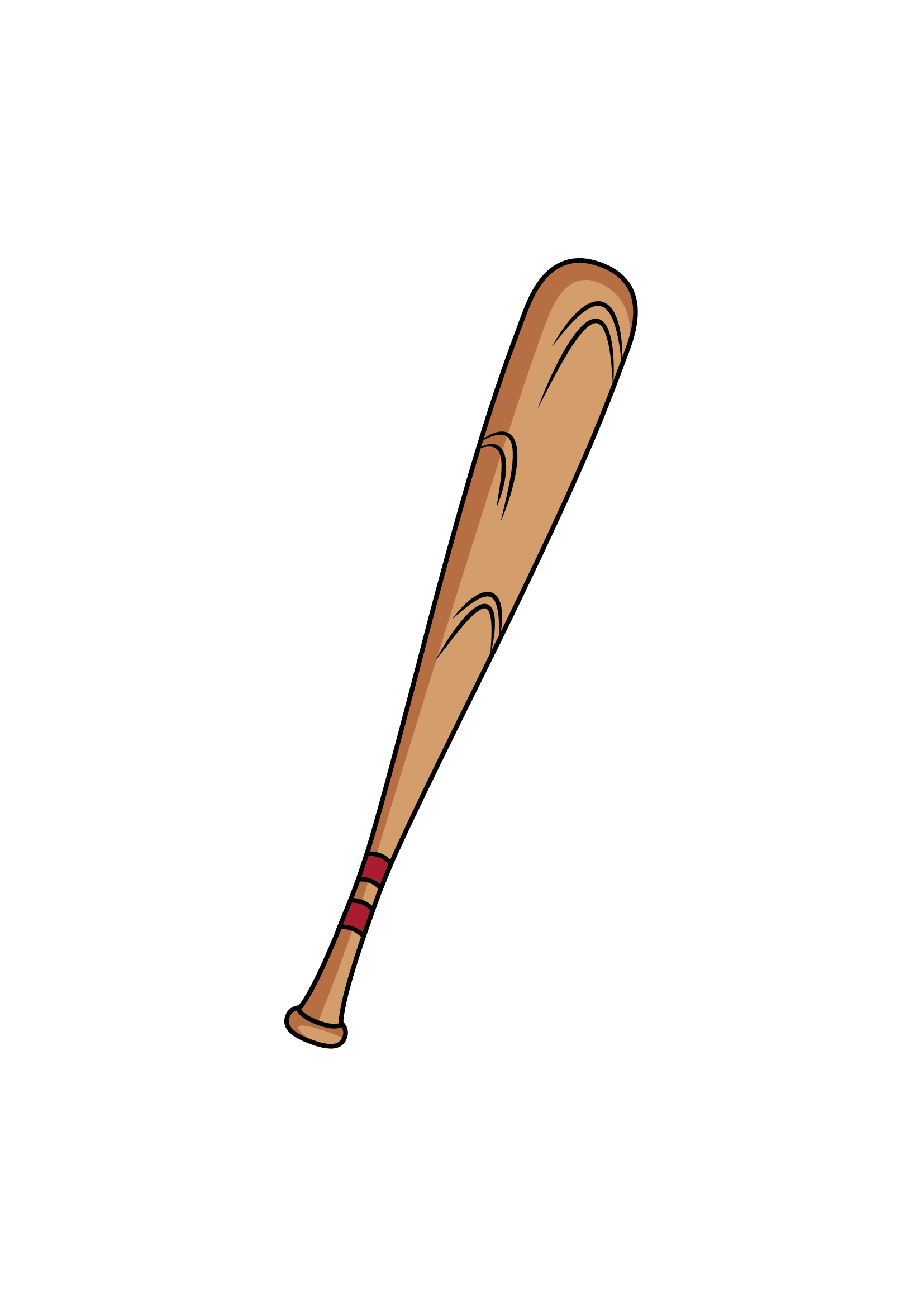 How to Draw A Baseball Bat Step by Step Printable