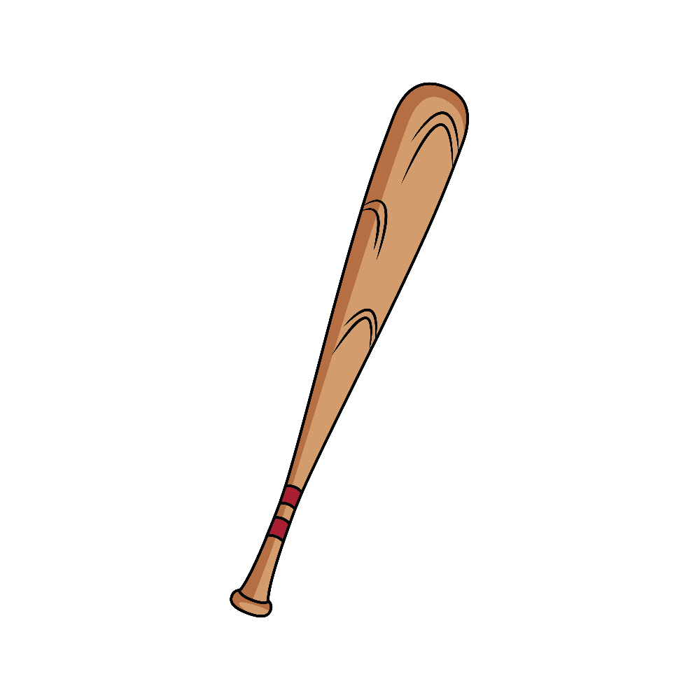 How to Draw A Baseball Bat Step by Step Thumbnail