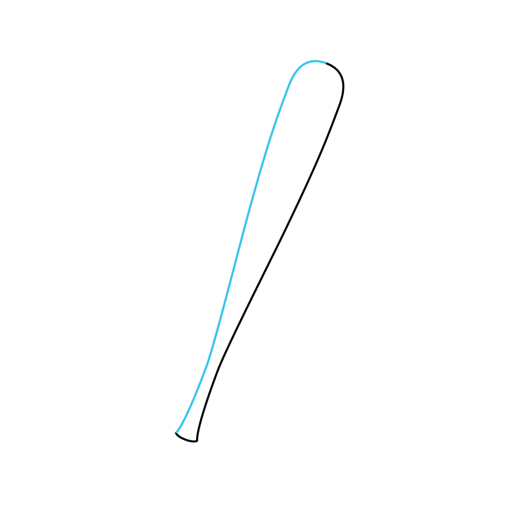 How to Draw A Baseball Bat Step by Step Step  2