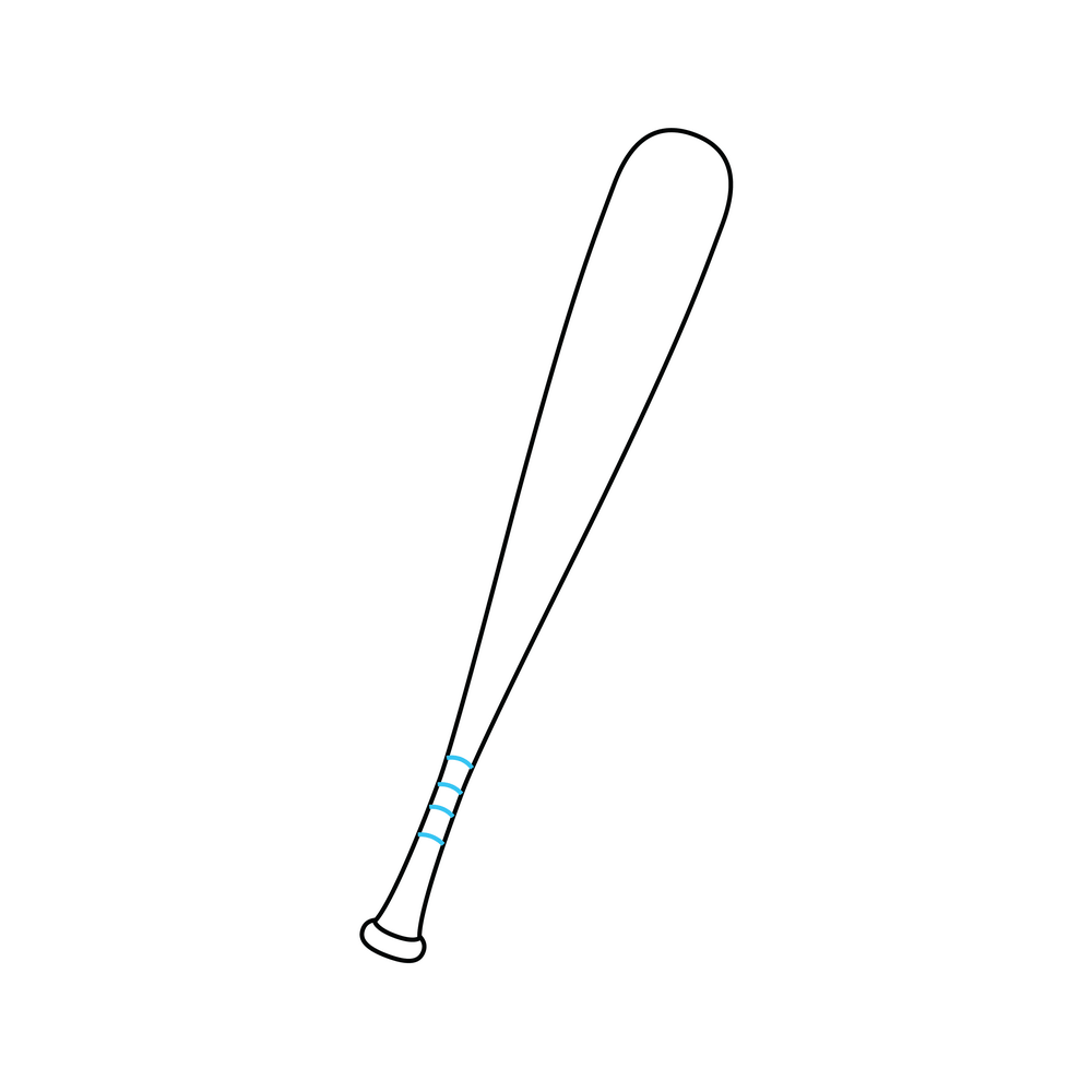 How to Draw A Baseball Bat Step by Step Step  4