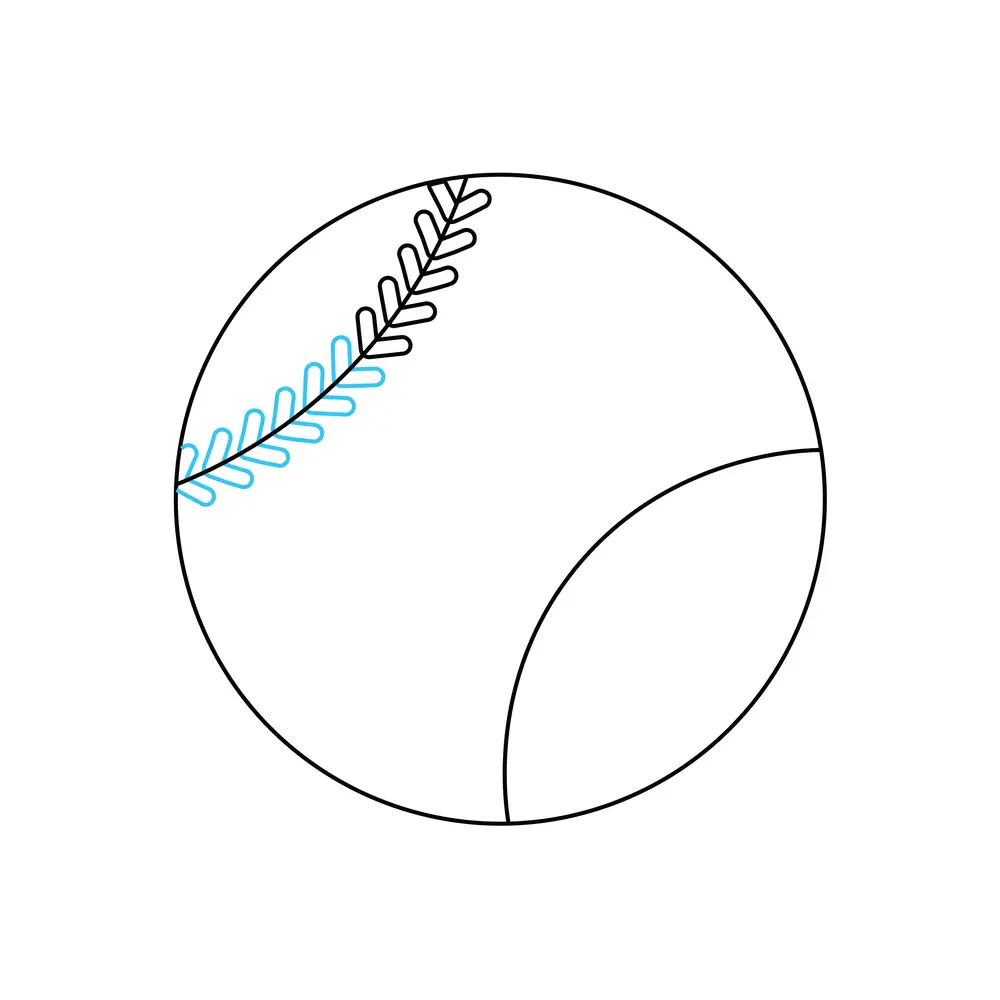 How to Draw A Baseball Step by Step Step  5