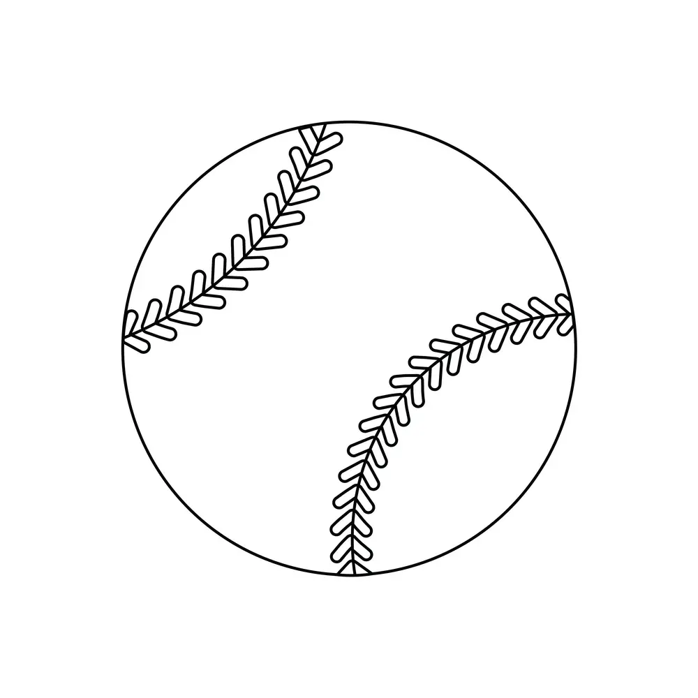 How to Draw A Baseball Step by Step Step  7