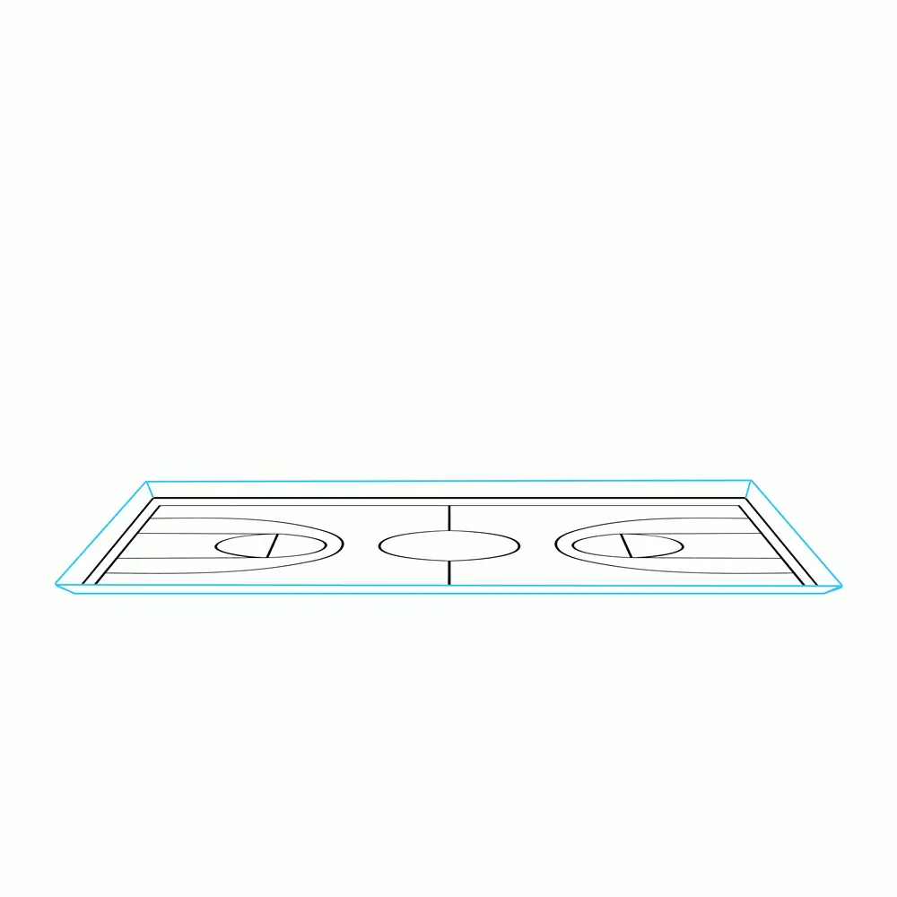How to Draw A Basketball Court Step by Step Step  3