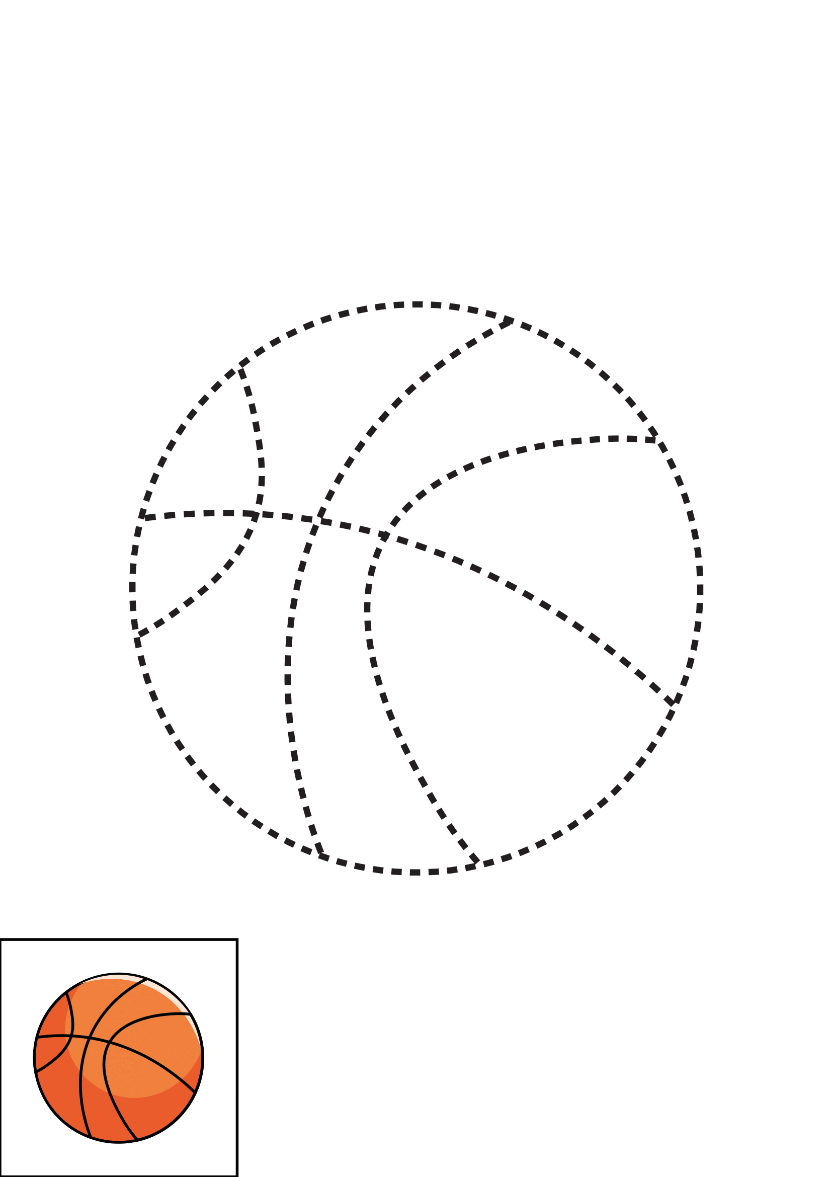 How to Draw A Basketball Step by Step Printable Dotted