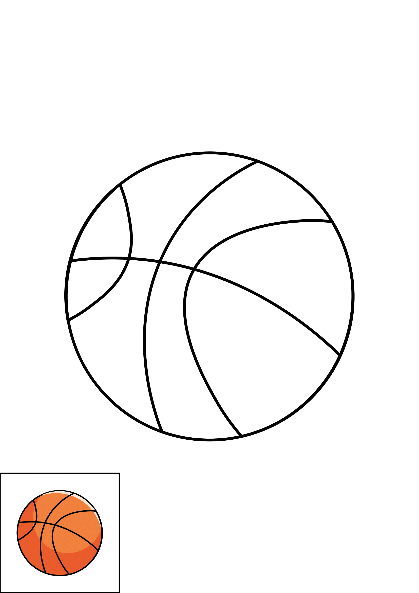 How to Draw A Basketball Step by Step Printable Color