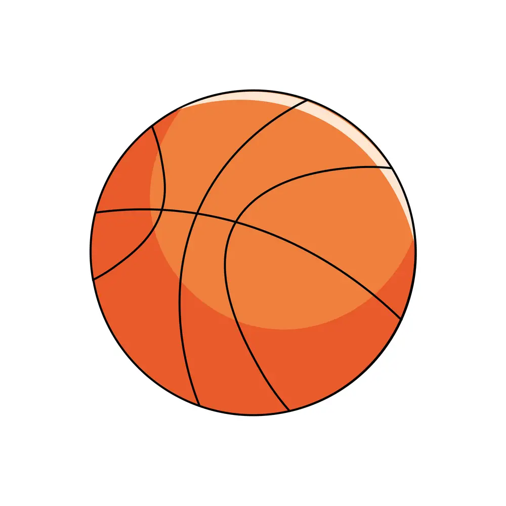 How to Draw A Basketball Step by Step Step  8