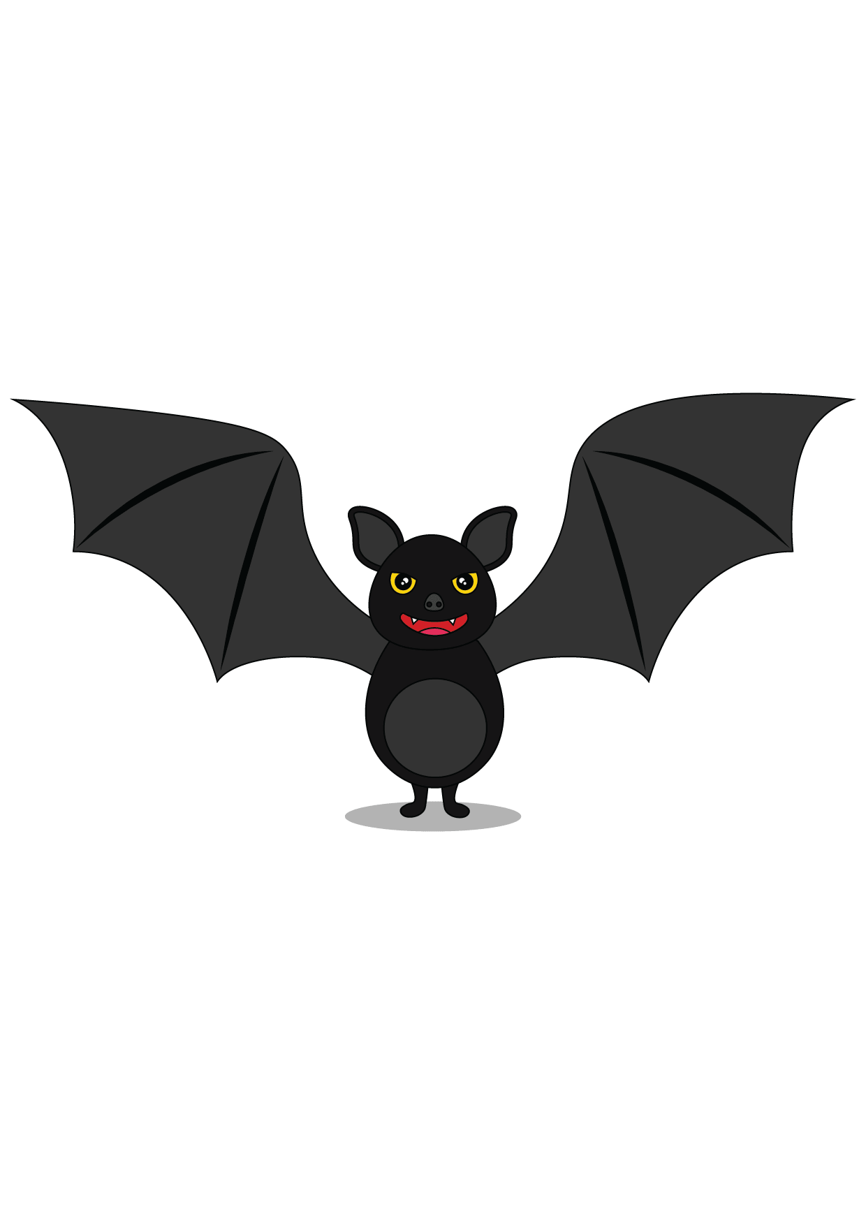 How to Draw A Bat Step by Step Printable