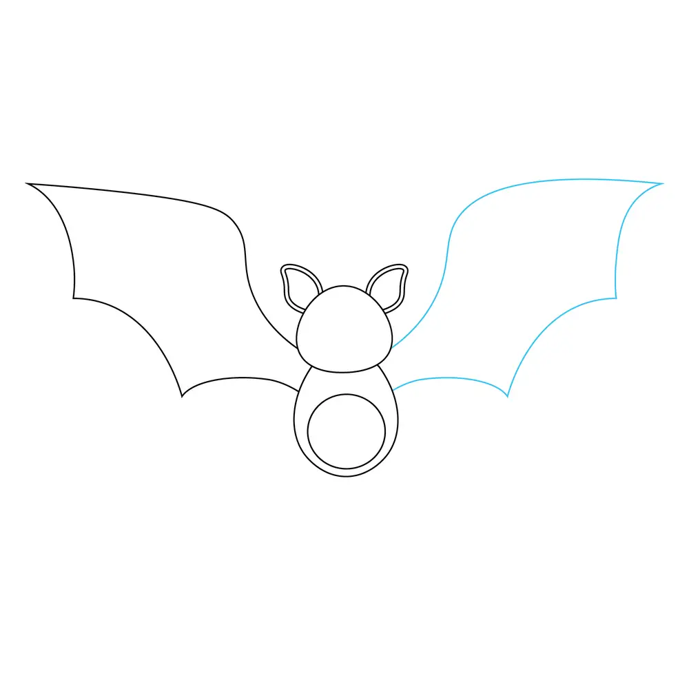 How to Draw A Bat Step by Step Step  6