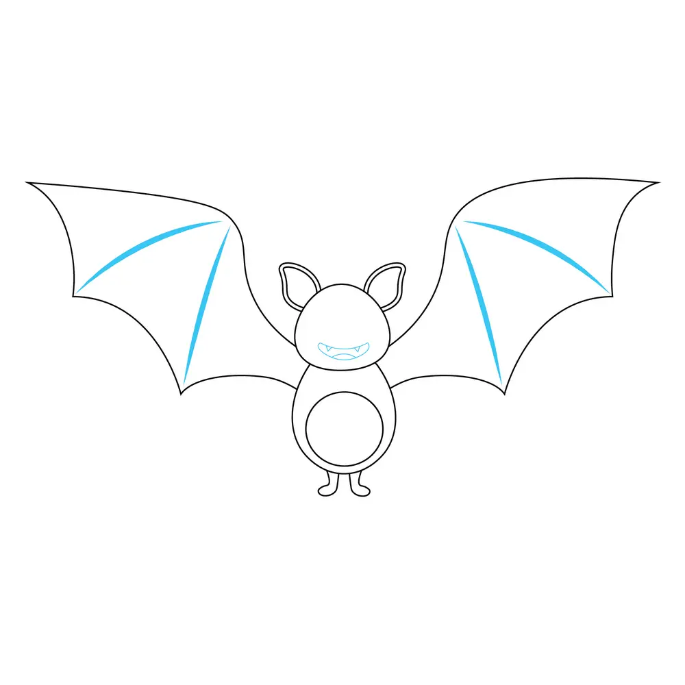 How to Draw A Bat Step by Step Step  8