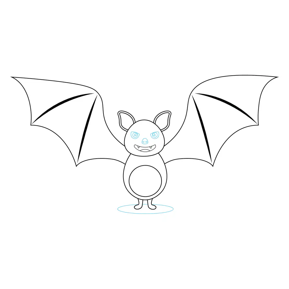 How to Draw A Bat Step by Step Step  9