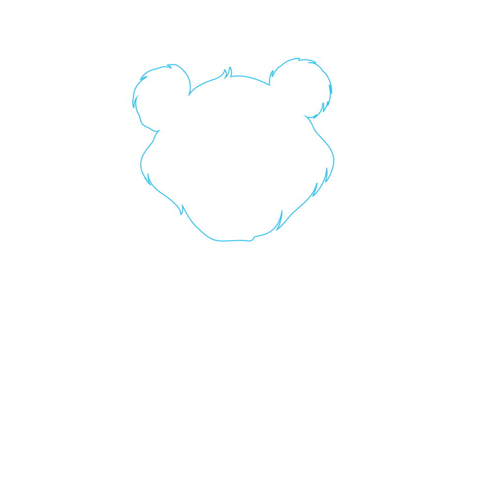 How to Draw A Bear Step by Step Step  1