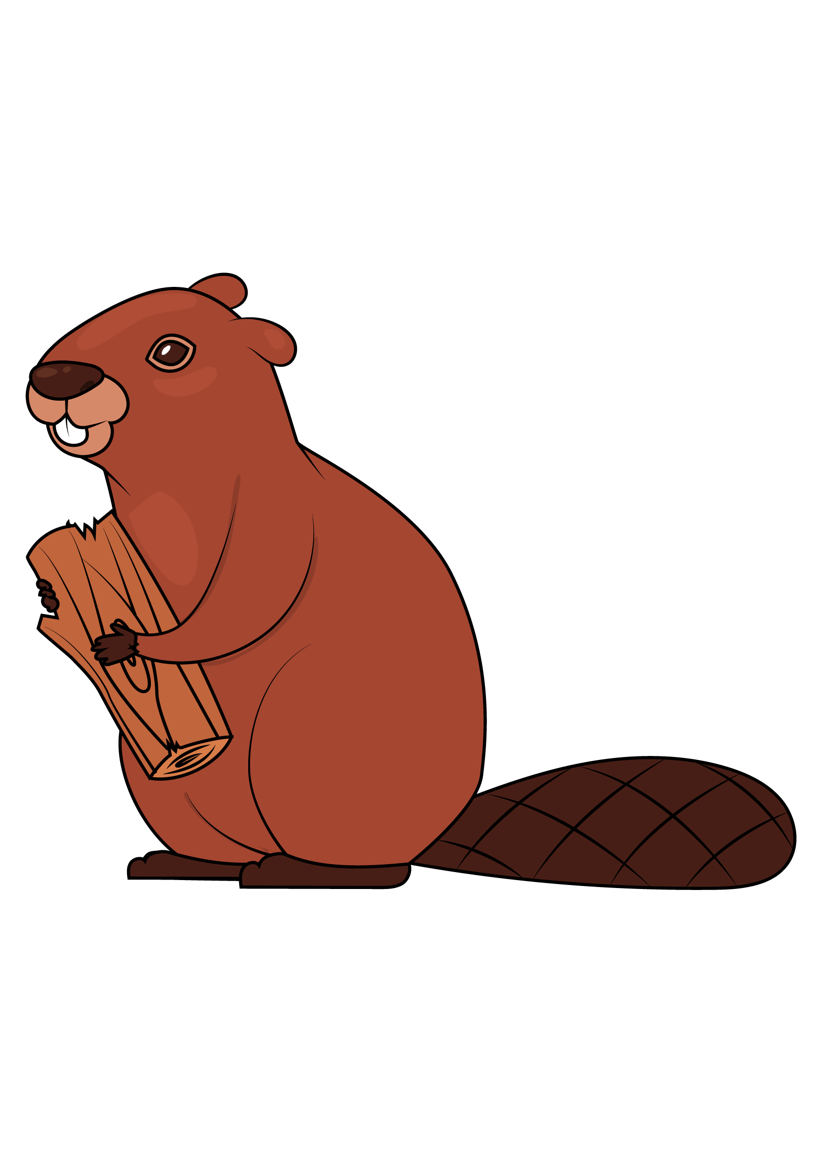 How to Draw A Beaver Step by Step Printable