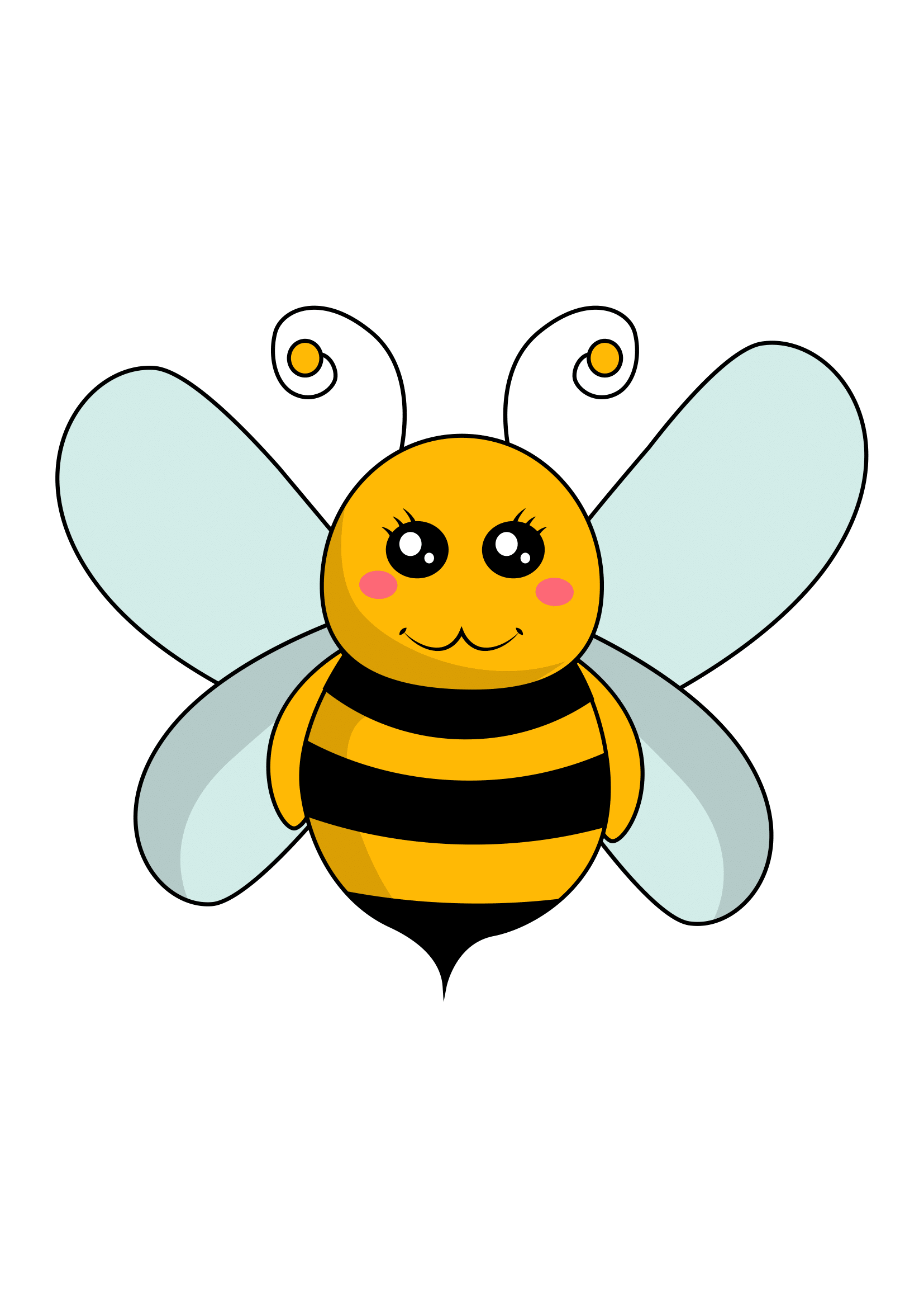 How to Draw A Bee Step by Step Printable