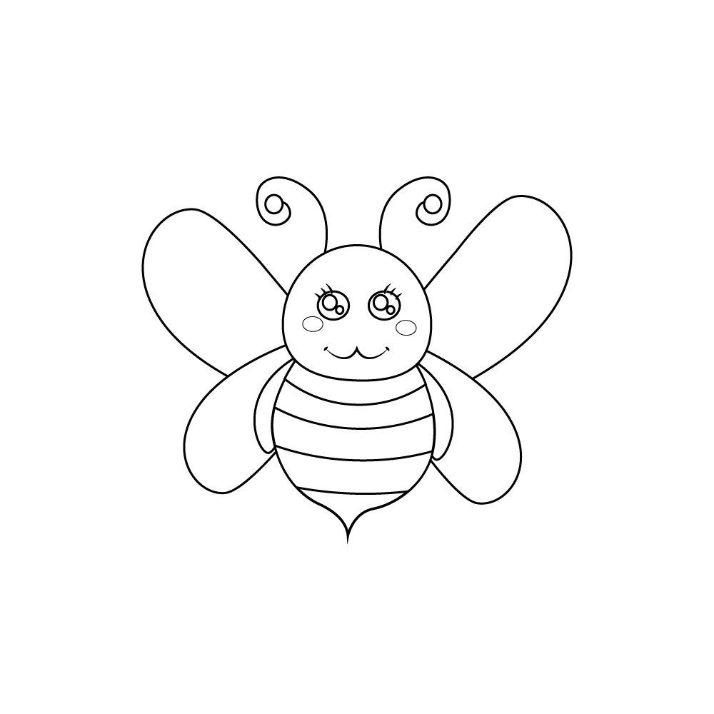 How to Draw A Bee Step by Step Step  10