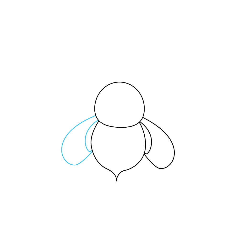 How to Draw A Bee Step by Step Step  4