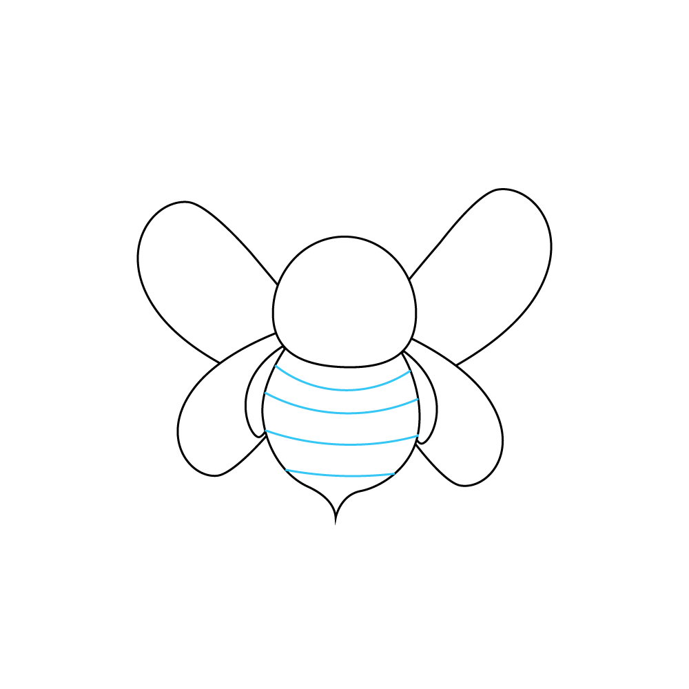 How to Draw A Bee Step by Step Step  7