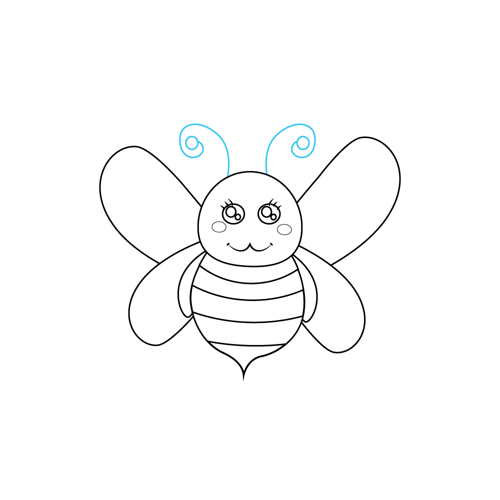 How to Draw A Bee Step by Step Step  9