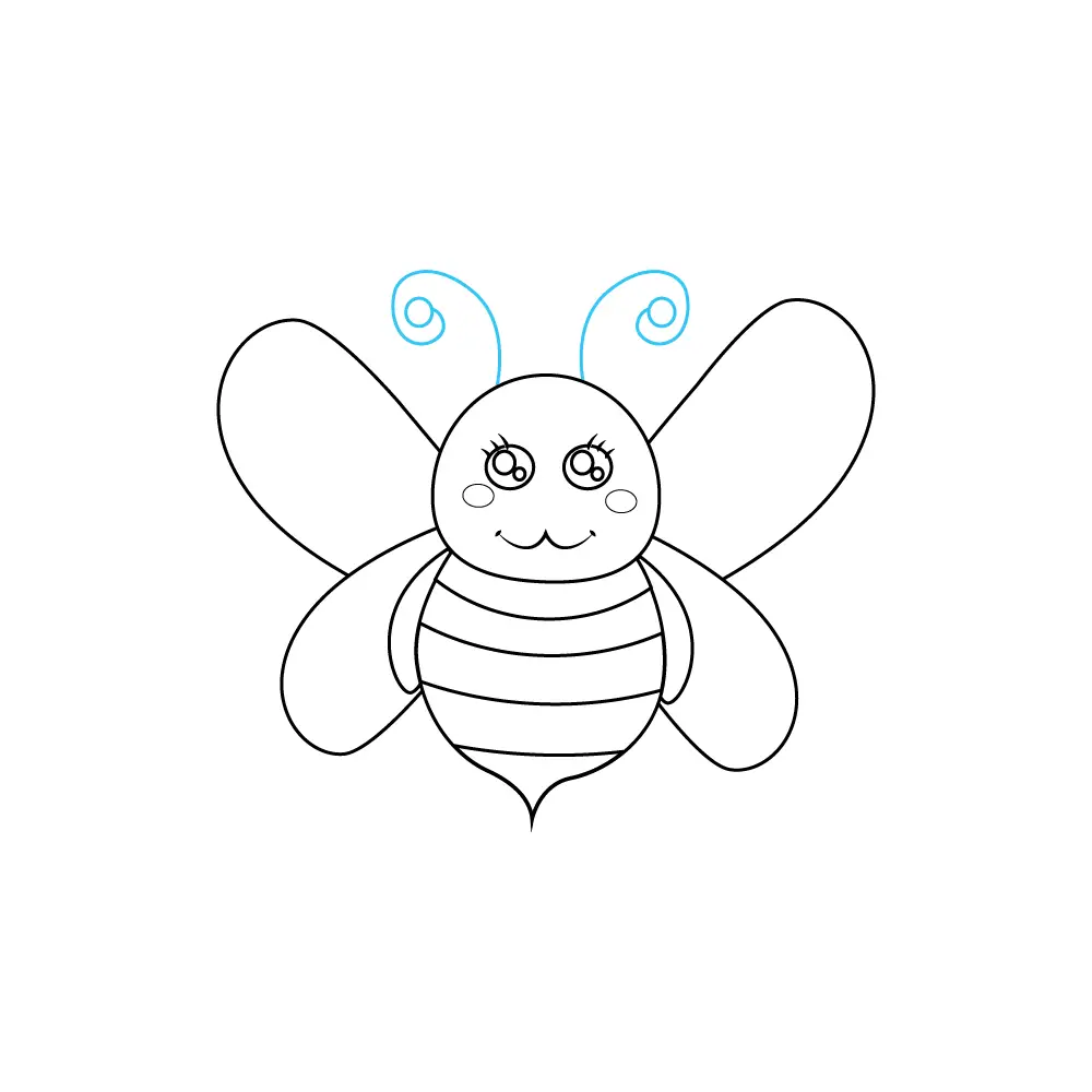 How to Draw A Bee Step by Step Step  9