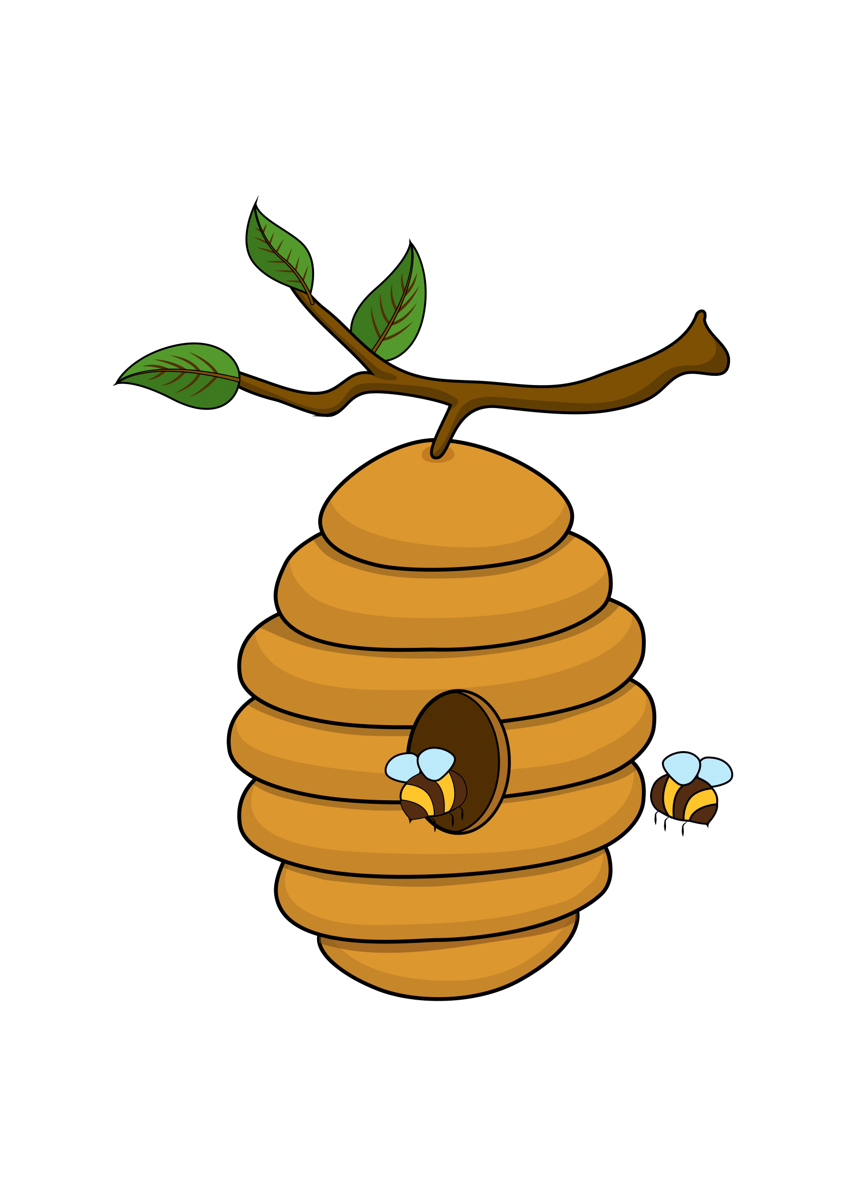 How to Draw A Beehive Step by Step Printable