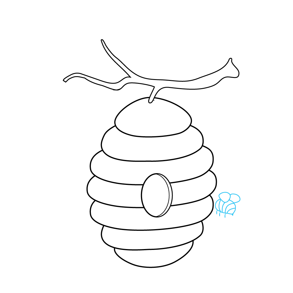 How to Draw A Beehive Step by Step Step  7