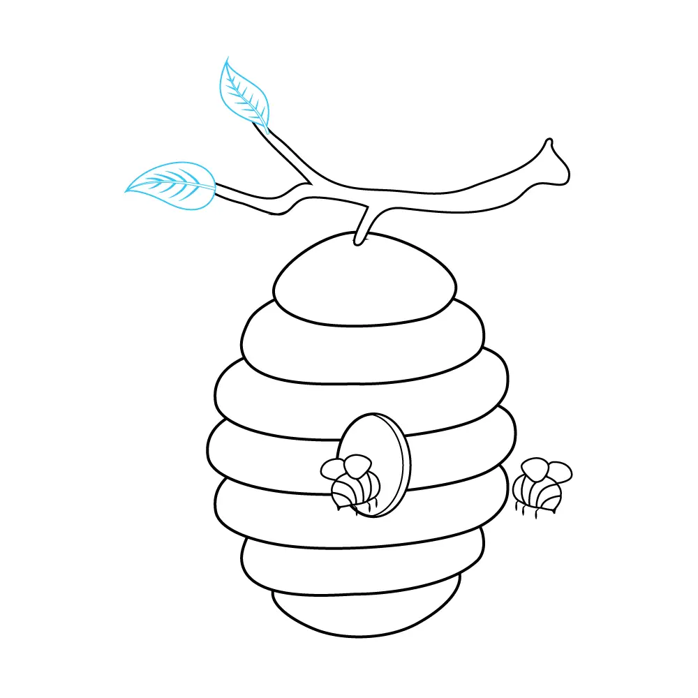 How to Draw A Beehive Step by Step Step  9