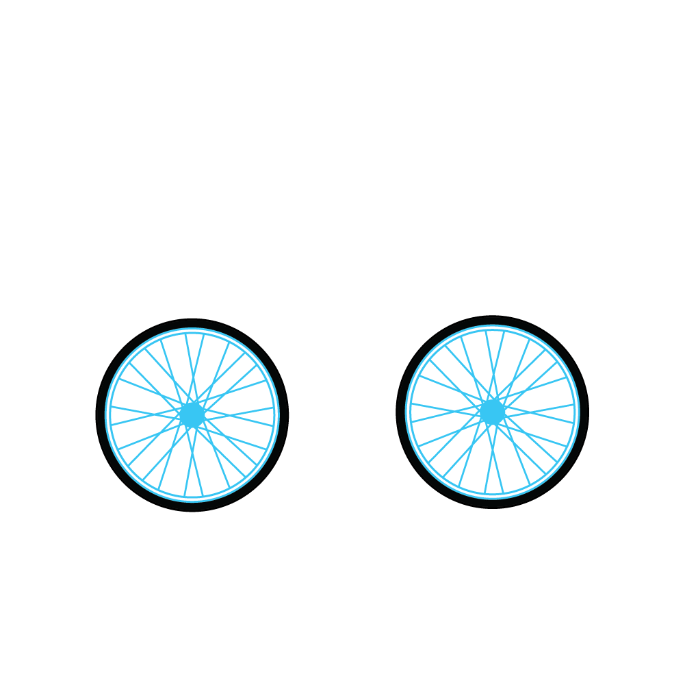 How to Draw A Bicycle Step by Step Step  2