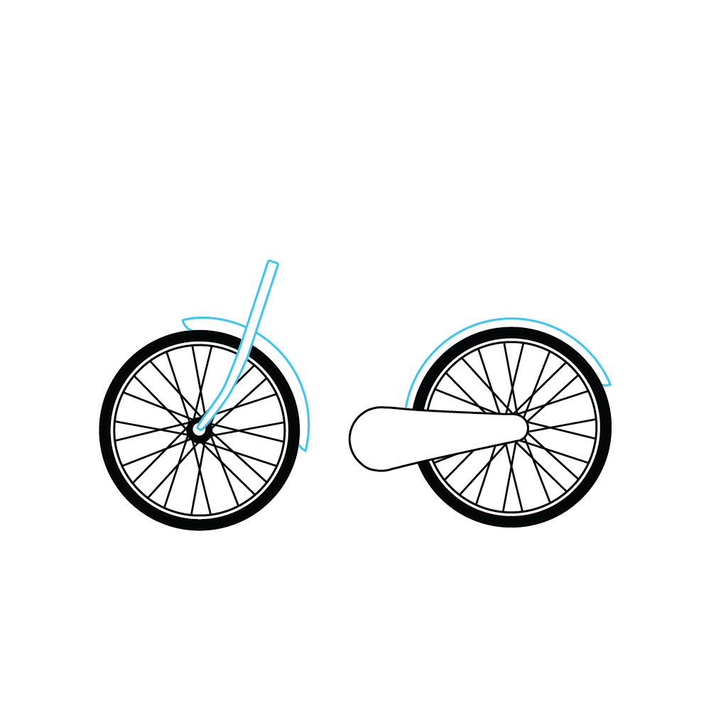 How to Draw A Bicycle Step by Step Step  4
