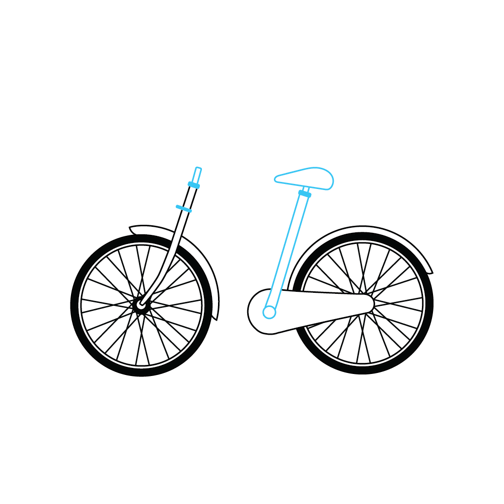 How to Draw A Bicycle Step by Step Step  5