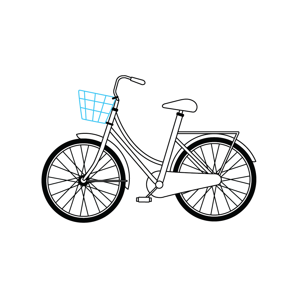 How to Draw A Bicycle Step by Step Step  7